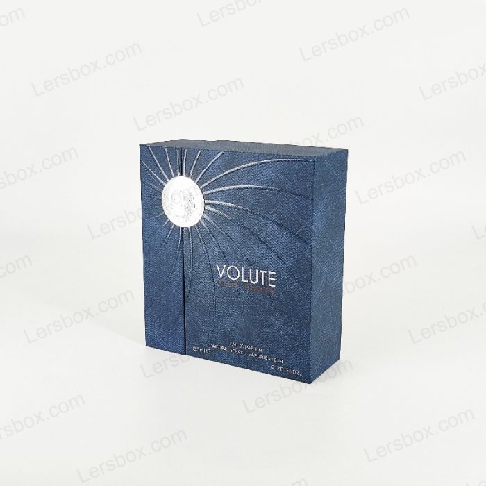 Drawing box Chinese manufacturer Perfume packaging Hot stamping Laser Silver Embossing High quality