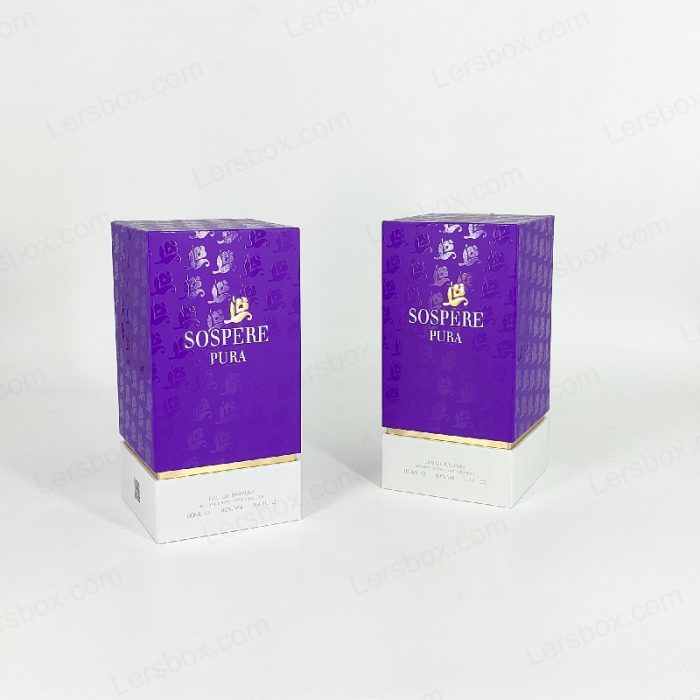 Lersbox Paper Packing Matt Lamination Embossing Gold Hot Stamping UV Coating Rigid Boxes for Perfume Cosmetic Care Luxury