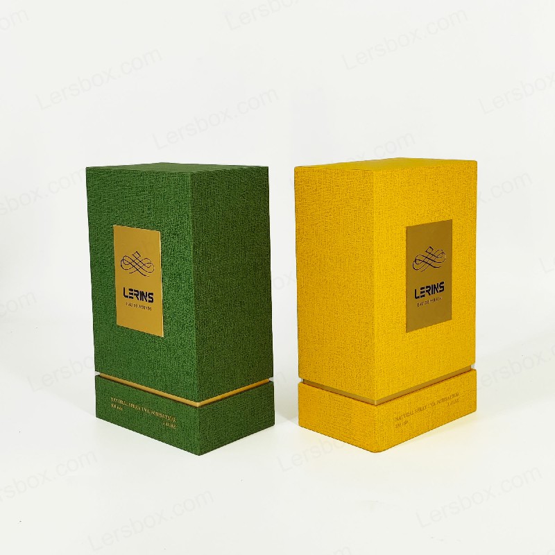 Paper Packaging PANTONE Printing Debossed Gold Hot Stamping Rigid Boxes for Perfume Cosmetic Gift Grand Certified Lersbox Factory Customizable