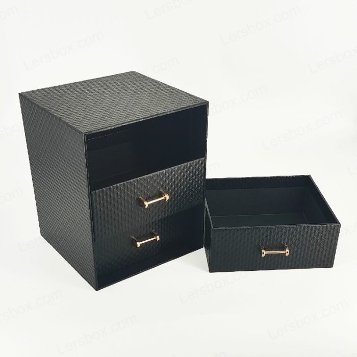 Paper Packaging PANTONE Printing Matt Lamination Embossed Drawer Boxes for Jewelry Cosmetic Gift luxury Certified Lersbox Factory Customizable