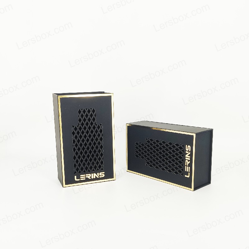 Perfume Box Lersbox Paper Packing Gold Hot Stamping Laser Cutting Cosmetics UV China strength factory Fashion Gift Box