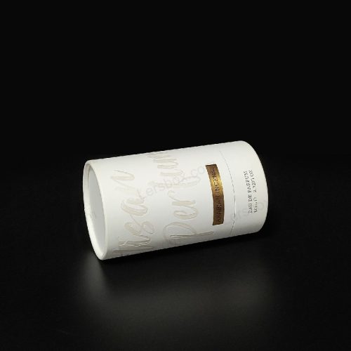 Cylinder box Chinese manufacturer Perfume Kraft Paper packaging Hot stamping Matt Varnishing Debossing