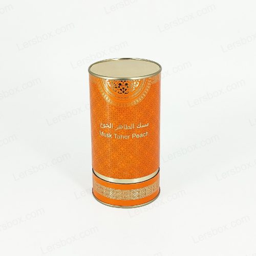 Cylinder box Chinese manufacturer Perfume packaging Hot stamping Glossy Varnishing UV High quality
