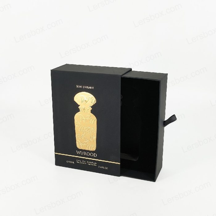 Lersbox Chinese manufacturer Rigid Box Perfume packaging Hot stamping Embossing Soft touch