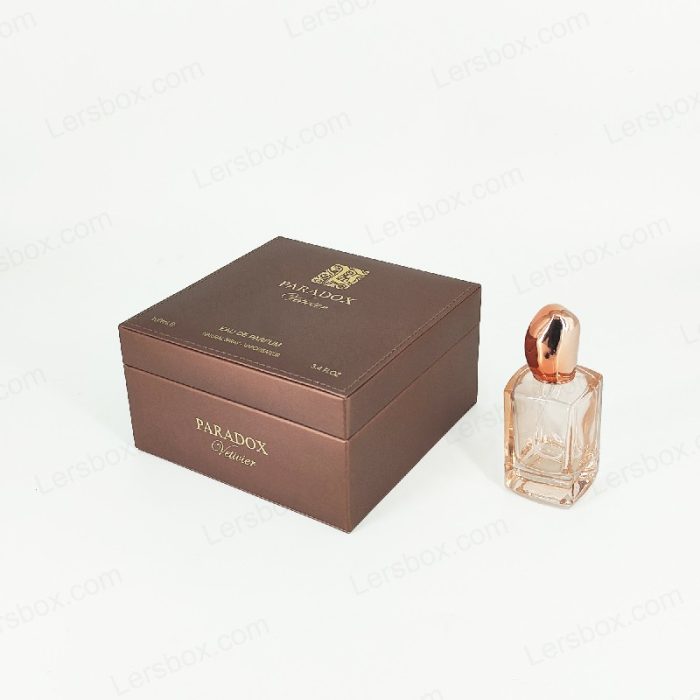 Paper Packaging Embossed Special Paper Gold Hot Stamping PU Boxes for Perfume Cosmetic Gift luxury
