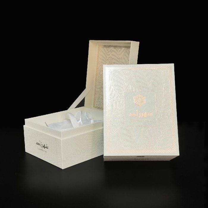 Paper Packaging Embossed Special Paper Gold Hot Stamping Rigid Boxes for Perfume Cosmetic Gift luxury Certified Lersbox Factory Customizable