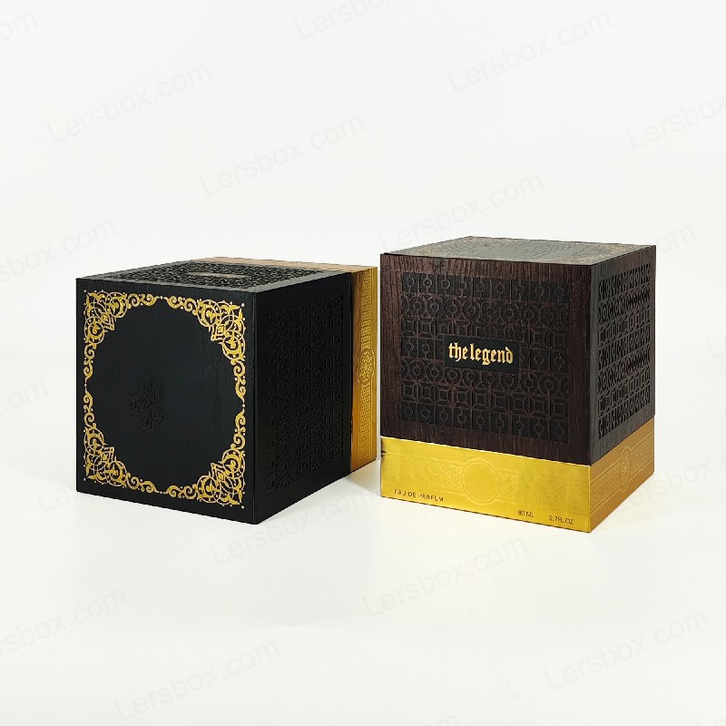 Paper Packaging Matt Varnishing Laser Cutting Gold Hot Stamping Rigid Boxes for Perfume Cosmetic Gift luxury Certified Lersbox Factory Customizable