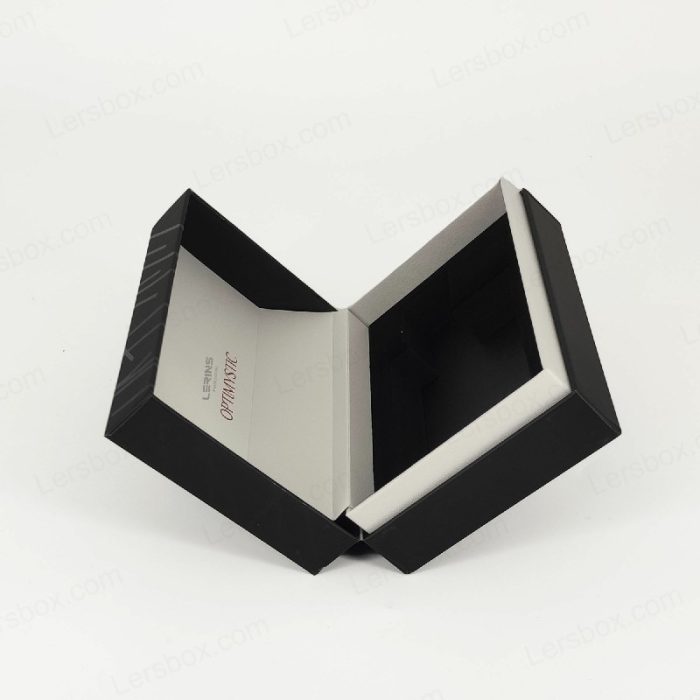 Paper Packaging Spot UV Soft Touch Paper Silver Hot Stamping Rigid Boxes for Perfume Cosmetic Gift luxury Certified Lersbox Factory Customizable