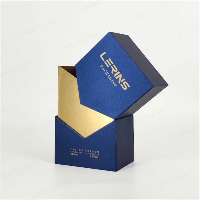 Perfume Oil Gift Hardboxes Paper Packaging Embossed Laser Cutting Gold Hot Stamping luxury Certified Lersbox Factory Customizable