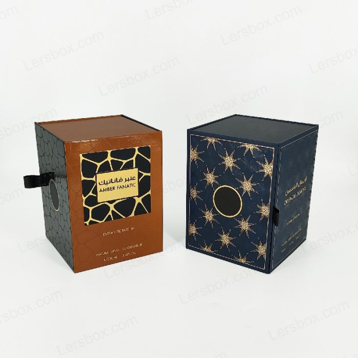 Rigid box Lersbox Chinese manufacturer Perfume Paper packaging Hot stamping Embossing UV High quality