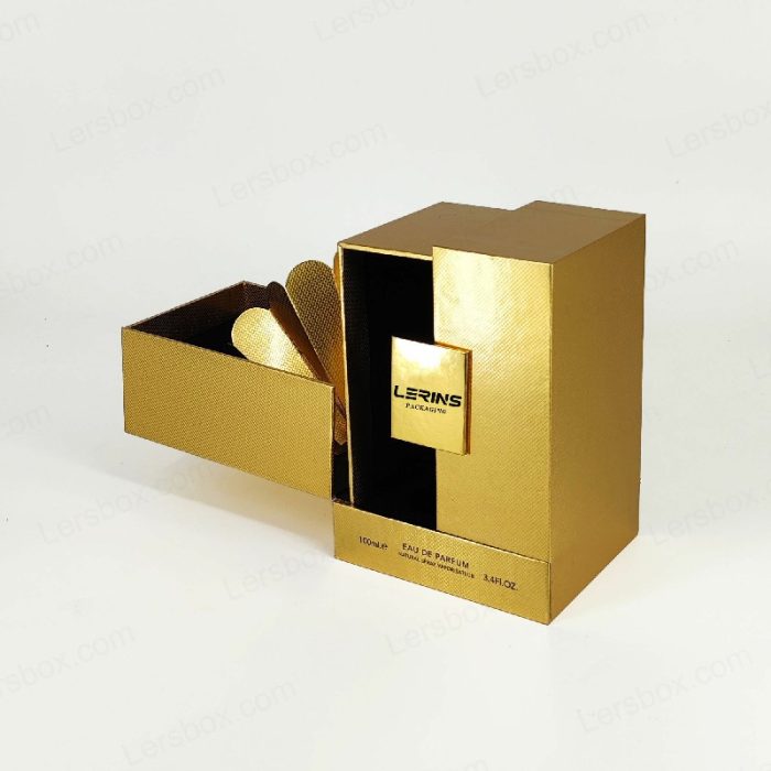 Special Wing Shape Perfume Box Metallic Paper Sticker Texture Certified Lersbox Factory Customizable High Quality