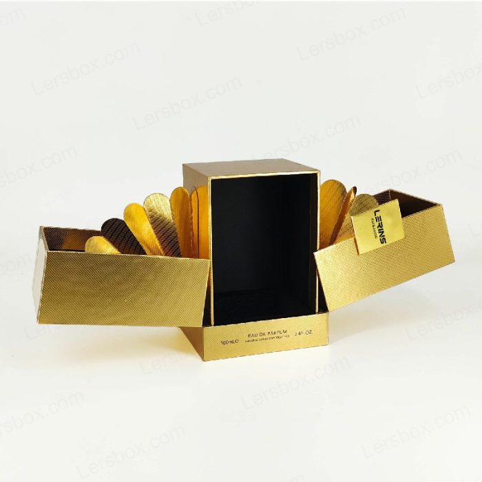 Special Wing Shape Perfume Box Metallic Paper Sticker Texture Certified Lersbox Factory Customizable High Quality