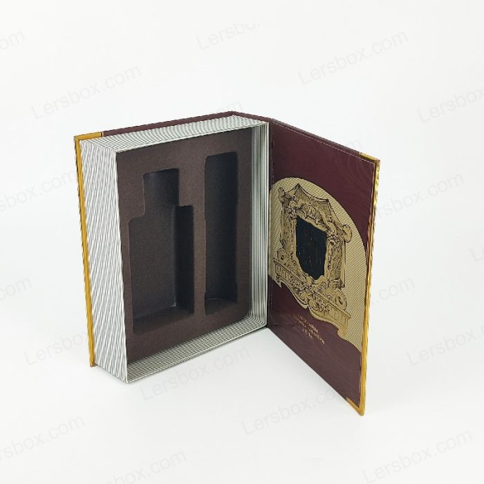 Lersbox Paper Packing Rigid Box Stamping Embossing UV Book shape box for Perfume Chinese manufacturer