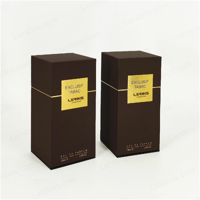Lersbox Perfume Gift Cosmetic Rigid Box Soft Touch Paper Gold Hot Stamping Embossed Paper Packaging Certified Factory Customizable