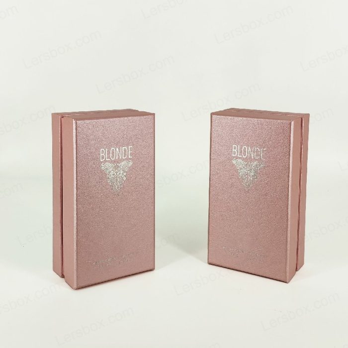 Paper Packaging Special Paper EVA Inner Silver Hot Stamping Rigid Boxes for Perfume Cosmetic Gift luxury Certified Lersbox Factory Customizable