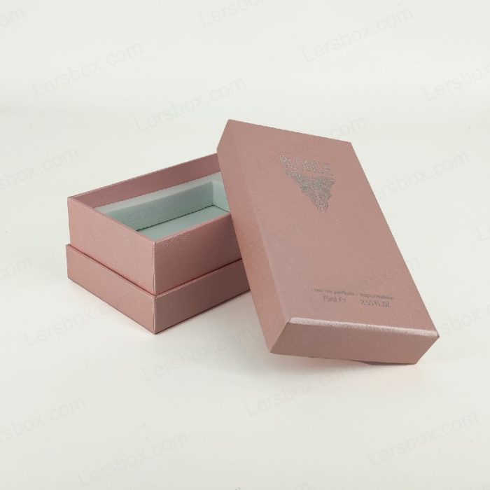 Paper Packaging Special Paper EVA Inner Silver Hot Stamping Rigid Boxes for Perfume Cosmetic Gift luxury Certified Lersbox Factory Customizable