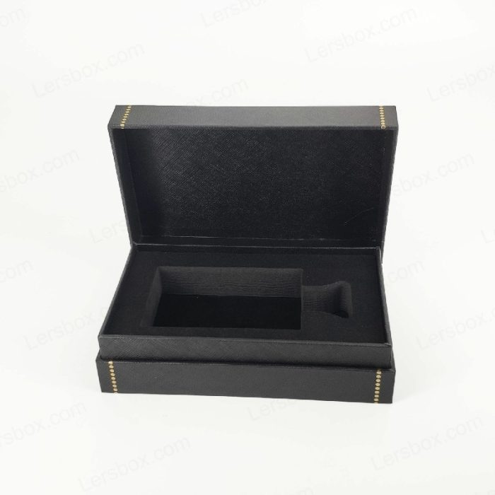 Paper Packaging Special Paper Texture Gold Hot Stamping Rigid Boxes for Perfume Cosmetic Gift luxury Certified Lersbox Factory Customizable