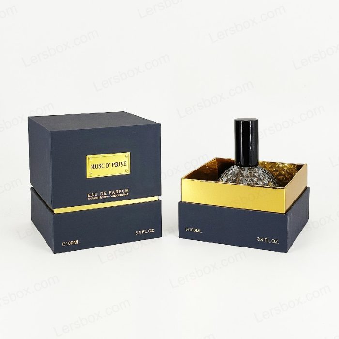 Rigid Box Square box Chinese manufacturer Perfume Paper packaging Gold Hot stamping Embossing Special