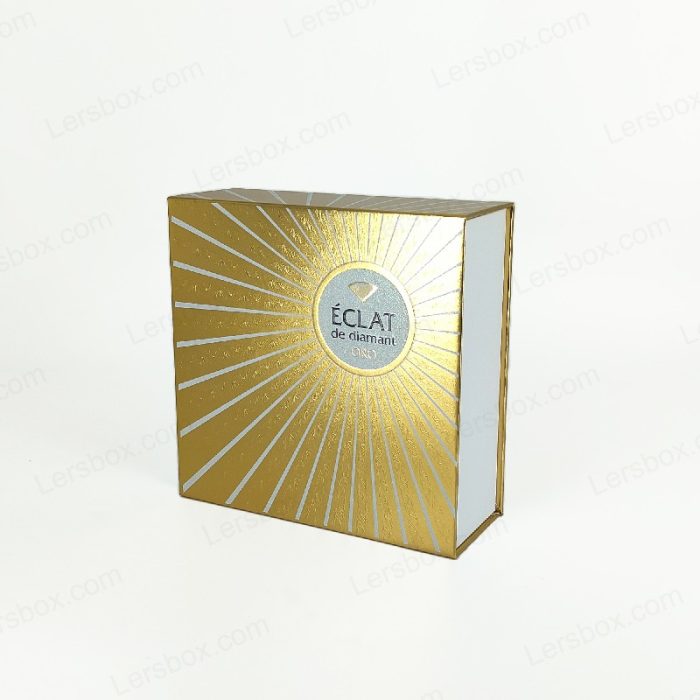 Rigid box Chinese manufacturer Perfume Paper packaging Gold Hot stamping Embossing Glitter UV Glossy Varnishing