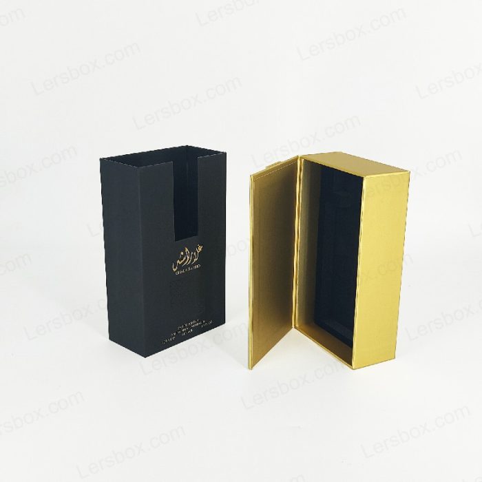 Rigid box Chinese manufacturer Perfume Paper packaging Gold Hot stamping Embossing Soft Touch Drawing