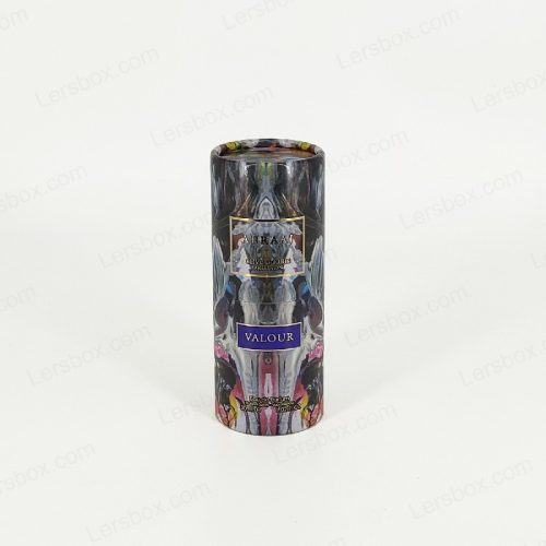 Cylinder box Chinese manufacturer Perfume Paper packaging Hot stamping Embossing Glossy Lamination UV