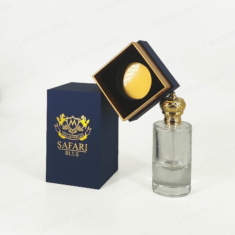 Paper Packaging Special Paper Metallic Paper Gold Hot Stamping Rigid Boxes for Perfume Cosmetic Gift Lersbox