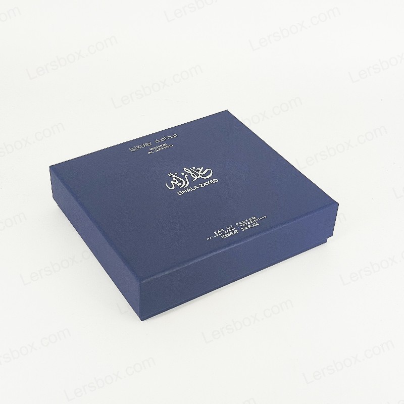 Rigid box Chinese manufacturer Perfume Paper packaging Silver Hot stamping Embossing UV High quality