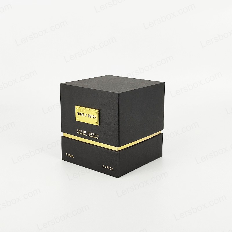 Square box Chinese manufacturer Perfume paper packaging Gold Hot stamping Embossing UV Metal plate